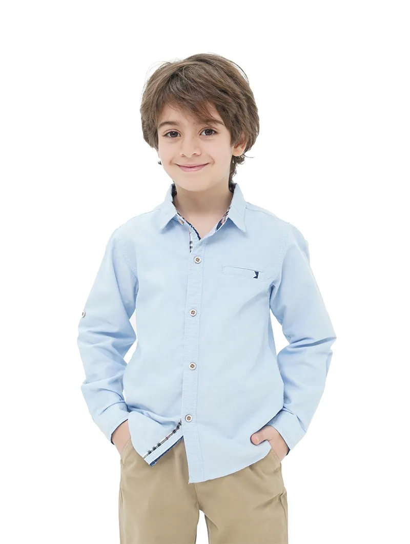 Chemise unie manches longues